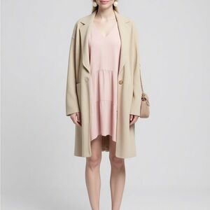 Women’s Light Pink V-Neck Swing Tunic Dress – Size Large – NWOT